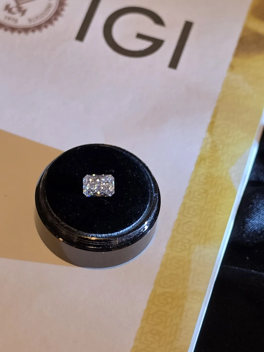 1.03ctw LAB Radiant Diamond